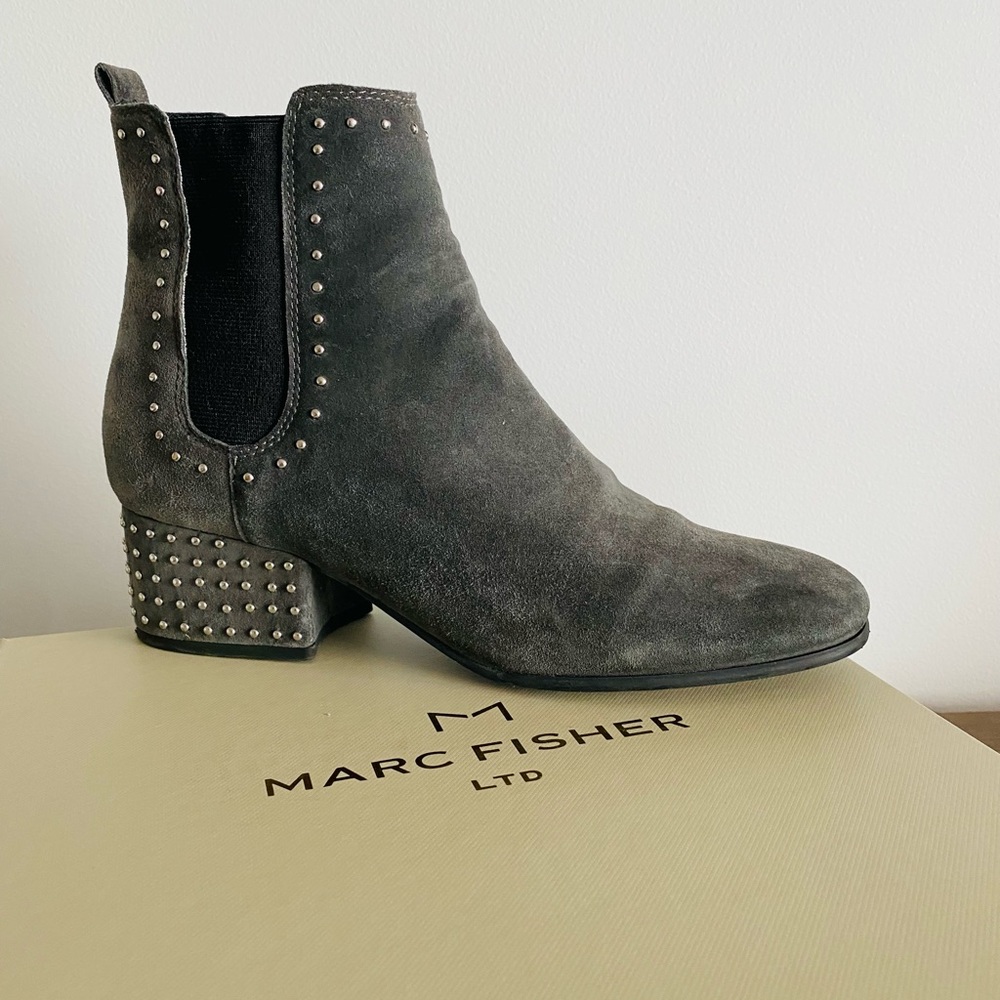 Gray Studded Booties - image 7